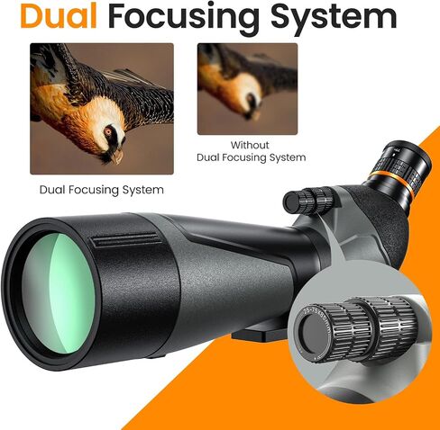 Spotting Scope for Bird Watching 25-75x85, BAK4 Prism, FMC Spotter Scope with Tripod, Phone Adapter, Carrying Case, for Hiking, Travel, Outdoors in Saudi Arabia
