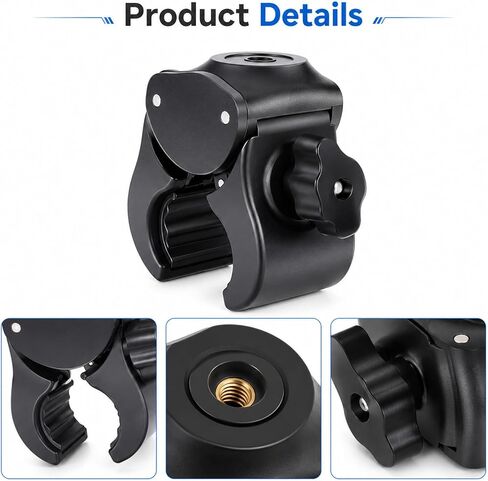 Camera Clamp Mount with 1/4 Threded Connector, Monitor Camera Clamp Mount Clip Holder Light Flash Holder Webcam Stand for Cameras Tripod Pole Pography Phone Video Live Stream in Saudi Arabia
