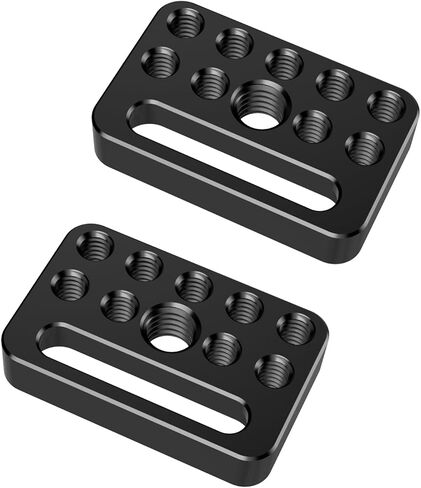 2PCS Mini Camera Cheese Plate with 1/4" & 3/8" Threads | Extension Cheese plate for DSLR Camera/Tripod/Battery And Other Photography Accessories (1406B) in Saudi Arabia