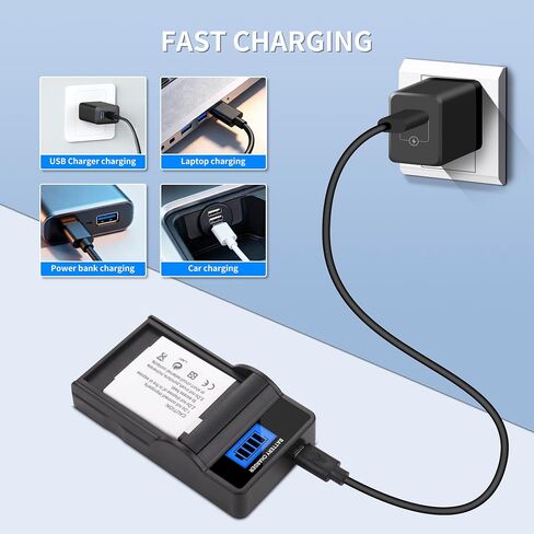 2Pack Battery and LCD USB Charger for Canon NB-8L, NB8L, CB-2LAE and Canon PowerShot A2200, PowerShot A3000 is, PowerShot A3100 is, PowerShot A3200 is, PowerShot A3300 is Cameras in Saudi Arabia