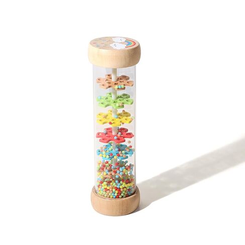 Rain Stick, Montessori Toys Suitable for 6–12 Months 1 Year Olds Baby Wooden Sensory Rattle, Musical Toy—A Perfect Gift for Newborns and Toddlers Aged 6 7 8 9 12 Months for Both Boys and Girls in Saudi Arabia