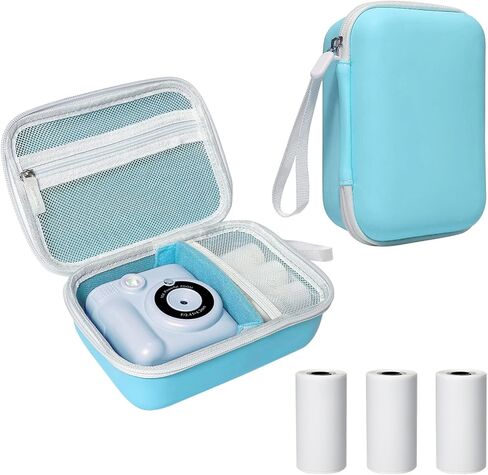 Teyomi Kid Instant Camera Case with 3 Roll Paper for ESOXOFFORE for Dylanto | Refill Print Paper(2.2in x 18ft),Portable Carrying Case for GKTZ,Hard Shell for ETIKEZ,Camera Storage for DUDUDRAGON (Purple) in Saudi Arabia
