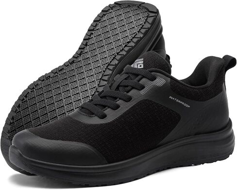 Women's Waterproof Non-Slip Work Shoes, Lightweight Breathable Slip Resistant Sneakers with Arch Support, Restaurant & Kitchen Sneakers, Food Service & Nursing Shoes for Walking & Standing All Day in Saudi Arabia