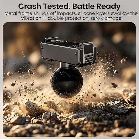 25mm Ball Head Magnetic Mount with Mechanical Lock for DJI Action 6/Osmo Nano, RAM B-Size Compatible, Aluminum Adapter for Motorcycle Handlebar, Fork Stem, Marine Rail Mounts in Saudi Arabia