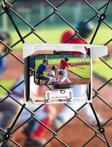 Selens Cell Phone Fence Mount with Shade for Gamechanger | for iPhone,Mevo Camera,Phones and Gopro.Mounting Kit to a Chain Link Fence for Recording Baseball,Softball and Tennis Games in Saudi Arabia