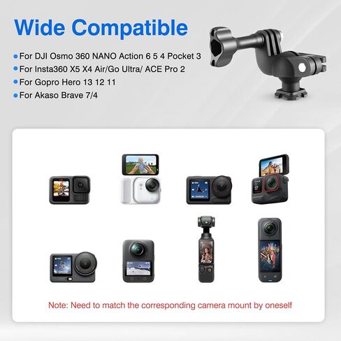 Backpack Mount for Insta360 Luna Ultra X5 X4 Air Ace Pro 2 Accessories | Shoulder Strap Clip Holder 360° Adjust Quick Release for DJI Osmo 360 Nano Action 6 5 Pocket 4 3 for GoPro Max2 13 mission in Saudi Arabia