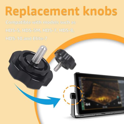 for Lowrance HDS-5 HDS-5M HDS-7 HDS-8 HDS-10 Elite-7 Gimbal Bracket Knobs | Solid Aluminum for Lowrance Gimbal Bracket Knobs Replacement Compatible with Quick, Hook7 and Easy Application(2 PCS) in Saudi Arabia