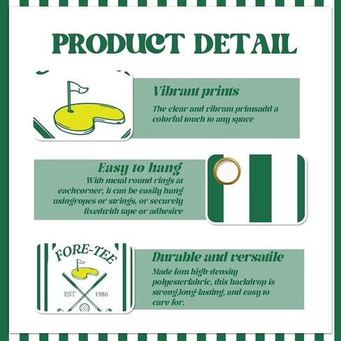 Fore-TEE and Still on Par Birthday Backdrop Banner, 40th Golf Birthday Decorations, 40th Golf Party Backdrop, Lets Par Tee Birthday Party Background, 51 * 61 Inch in Saudi Arabia