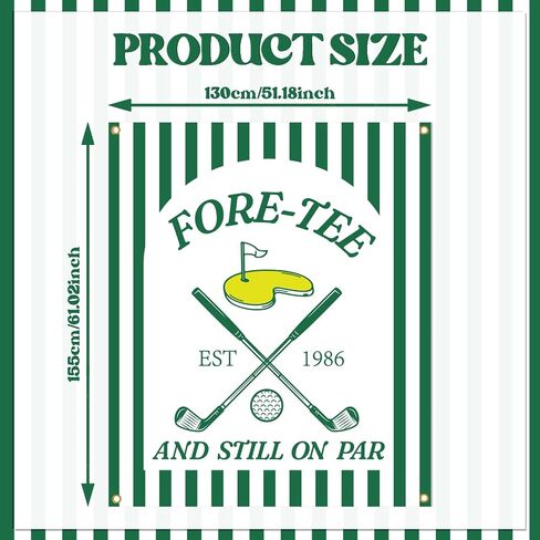 Fore-TEE and Still on Par Birthday Backdrop Banner, 40th Golf Birthday Decorations, 40th Golf Party Backdrop, Lets Par Tee Birthday Party Background, 51 * 61 Inch in Saudi Arabia