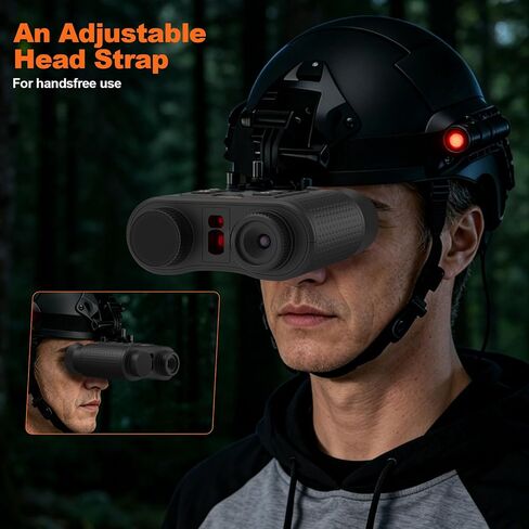 V6 Pro 4K Night Vision Binoculars Head Mounted with Rangefinder, 8X Digital Zoom Infrared Viewer, Rechargeable Night Vision Goggles with 512GB Support for Hunting in Saudi Arabia