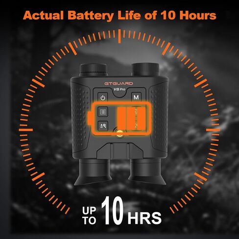 V6 Pro 4K Night Vision Binoculars Head Mounted with Rangefinder, 8X Digital Zoom Infrared Viewer, Rechargeable Night Vision Goggles with 512GB Support for Hunting in Saudi Arabia
