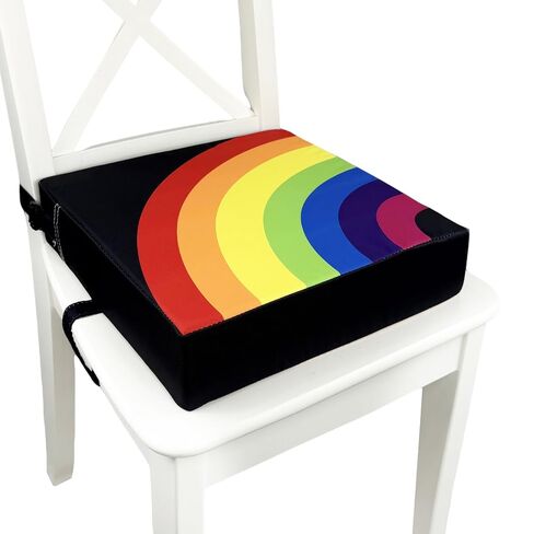 Toddler Booster Seat for Dining Table, Booster Cushion for Kitchen Chair | Portable kids booster seat with 2 adjustable straps, non-slip base and cover for easy cleaning, Unicorn in Saudi Arabia
