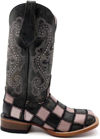 Ferrini Women's Women'S Patchwork Western Boot Broad Square Toe - 81393200 7 1/2 M US in Saudi Arabia