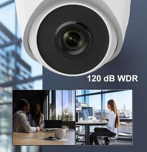 Real HD IPC-T240H 4MP POE IP Turret Camera 2.8mm Lens Smart IR Night Vision | H.265+ WDR Compatible with Ⲏіkconnect/iVMS4200/Guarding Vision in Kuwait