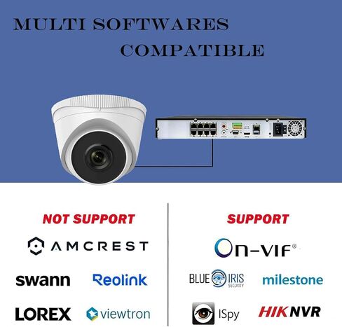 Real HD IPC-T240H 4MP POE IP Turret Camera 2.8mm Lens Smart IR Night Vision | H.265+ WDR Compatible with Ⲏіkconnect/iVMS4200/Guarding Vision in Kuwait