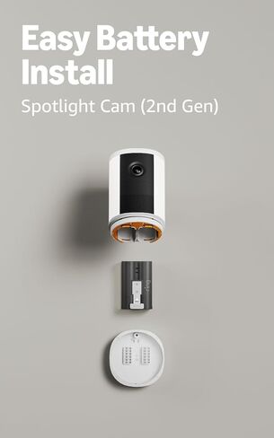 Ring Spotlight Cam, Battery (newest model), White with Chime (3rd Gen) in Saudi Arabia