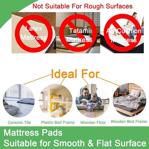 TEUVO Non Slip Mattress Pad, Keep Mattress in Place for a Great Night’s Sleep, Premium Hook and Loop Tape with Adhesive for Mattresses with Smooth Surfaces, DIY 11 cm Wide and 2 M Long in Saudi Arabia