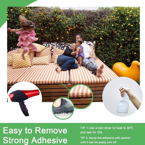 TEUVO Non Slip Mattress Pad, Keep Mattress in Place for a Great Night’s Sleep, Premium Hook and Loop Tape with Adhesive for Mattresses with Smooth Surfaces, DIY 11 cm Wide and 2 M Long in Saudi Arabia
