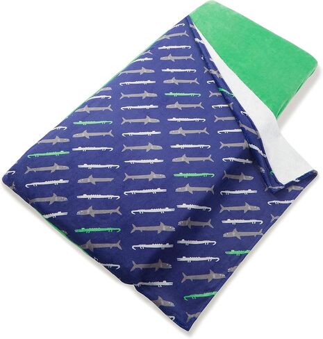 WTPDR Nap Pocket – Toddler Nap Mat Cover and Blanket for Preschool and Day Care – Machine Washable & Easily Foldable – Roll Nap Mat for Toddlers, Shark Pattern in Saudi Arabia
