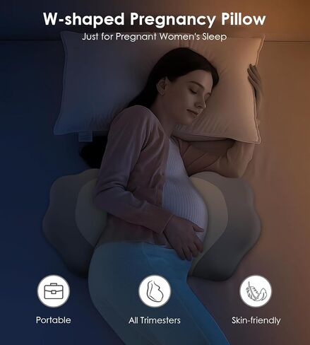 Memory Foam Pregnancy Pillows for Sleeping, Side Sleeper Maternity Pillow Support for Back Belly HIPS, Adjustable Wedge Pillow for Pregnant Women, Side Sleeping Pregnant Pillows with Pillowcase in Saudi Arabia