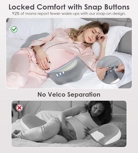 Memory Foam Pregnancy Pillows for Sleeping, Side Sleeper Maternity Pillow Support for Back Belly HIPS, Adjustable Wedge Pillow for Pregnant Women, Side Sleeping Pregnant Pillows with Pillowcase in Saudi Arabia
