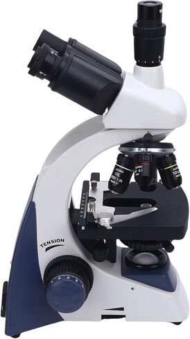 Brilluxa Trinocular Microscope, 40X-1600X Compound Microscope and Laboratory Optical Scope with LED Light, Adjustable Aluminum Alloy Stand, DC 5V 1A for Lab Sample Viewing in Kuwait