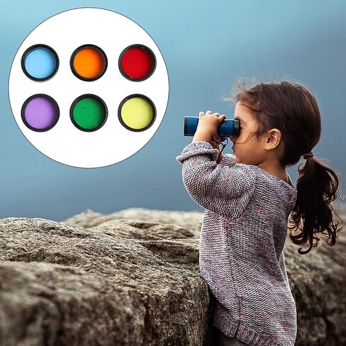 1.25 Inch Telescope Color Filter Set 6 Colors Metal Frame | Aluminum Alloy Frame 31.7mm Threaded Filter Kit with Protective Case for Astronomical Planetary Lunar Nebulae Observation in Saudi Arabia