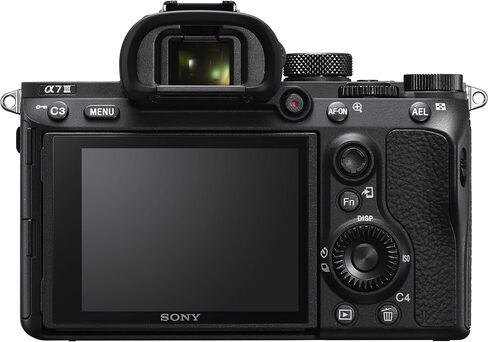 Sony a7 III Full-Frame Mirrorless Interchangeable-Lens Camera (Body Only) with 3-Inch LCD,Base Configuration + LED Light + Tripod + Spare Extra Replacement Battery + 128GB Card + Camera Case in Kuwait