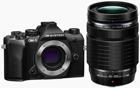 OM SYSTEM OM-5 Mark II Camera (Black) with 40-150mm f/4 PRO Lens Bundle | 20.4 Megapixel 4/3 Live Mos, 4K Video Recording and Truepic Ix Image Processor in Kuwait