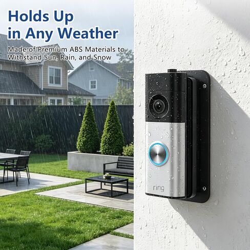 Adjustable Angle Doorbell Mount for Ring Battery Doorbell/Plus/Pro 2nd Gen (2026 Release)/Ring Wired Doorbell 2nd Gen(2025/2026 Release), No-Drilling Mounting Bracket with Wide Viewing Angle in Saudi Arabia