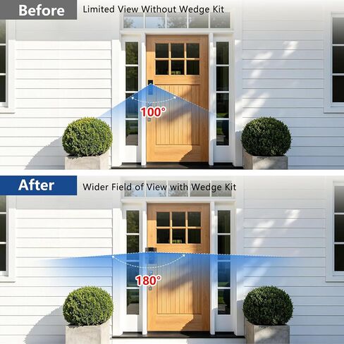 Adjustable Angle Doorbell Mount for Ring Battery Doorbell/Plus/Pro 2nd Gen (2026 Release)/Ring Wired Doorbell 2nd Gen(2025/2026 Release), No-Drilling Mounting Bracket with Wide Viewing Angle in Saudi Arabia