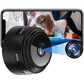جاسوس الكاميرا الخفية مع الصوت / الفيديو. كاميرا WiFi عالية الدقة 1080 بكسل - كاميرا Mini Nanny Cam مع رؤية ليلية وكشف الحركة - كاميرات لاسلكية لمراقبة المنزل والسيارة والطفل والحيوانات الأليفة -A9 in Kuwait
