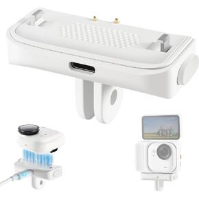 Charging Quick Release Mount for Insta360 Go Ultra Batteries Accessories | Magnetic Rechargable Base Dock Station Adapter (White) in Saudi Arabia