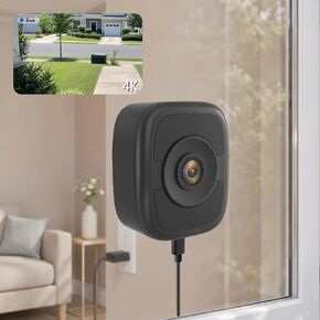 Hieasy 4K 8MP Window Camera for Home Security Indoor Magnetic Mount, No Drill 5GHz&2.4GHz WiFi, Includes 32GB SD Card,No Subscription Required,Color Night Vision, 24/7 AI Smart Detection Recording in Saudi Arabia