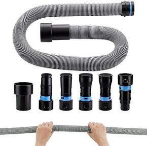 مجموعة أدوات خرطوم المكانس بطول 10 أقدام مقاس 1-1/4 بوصة مع 6 محولات مكنسة كهربائية موسعة | مجموعة خرطوم جمع الغبار، مناسبة عالميًا للمكانس المنزلية والمتاجر، مجموعة محولات متعددة العلامات التجارية لأدوات النجارة الكهربائية/آلة الصنفرة in Kuwait