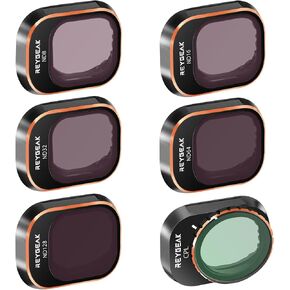 REYGEAK ND & CPL Filters Set for DJI Mini 4 Pro, 6 Pack CPL ND8 ND16 ND32 ND64 ND128 Polarizer and Neutral Density Filters Drone Lens Accessories, Multi-Coated HD Optical Glass, Aluminum Frame in Saudi Arabia