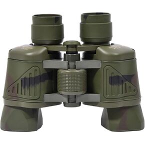 Binoculars Portable 47mm Objective 36mm Eyepiece Camouflage | Plastic Steel Build, Optical Glass and Rubber Details, Green Finish, Lightweight Practical Use for Outdoor Viewing in Kuwait