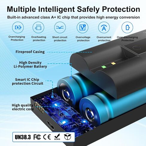 2 Packs Replacement Battery for Ring Doorbell– 2026 Upgrade 6500mAh Rechargeable Camera Batteries for Ring Video Doorbell 2/3/3Plus/4, Stick Up Cam(2/3rd Gen), Spotlight Cam and Peephole Cam in Kuwait