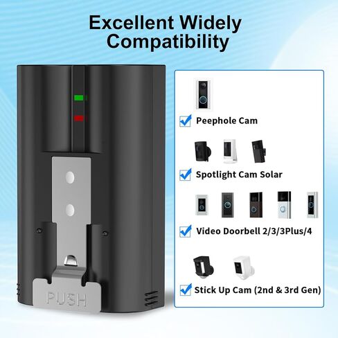 2 Packs Replacement Battery for Ring Doorbell– 2026 Upgrade 6500mAh Rechargeable Camera Batteries for Ring Video Doorbell 2/3/3Plus/4, Stick Up Cam(2/3rd Gen), Spotlight Cam and Peephole Cam in Kuwait