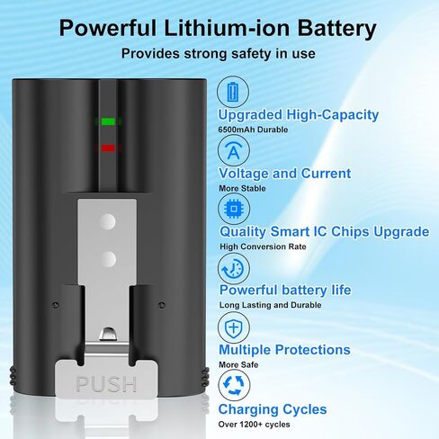 2 Packs Replacement Battery for Ring Doorbell– 2026 Upgrade 6500mAh Rechargeable Camera Batteries for Ring Video Doorbell 2/3/3Plus/4, Stick Up Cam(2/3rd Gen), Spotlight Cam and Peephole Cam in Kuwait