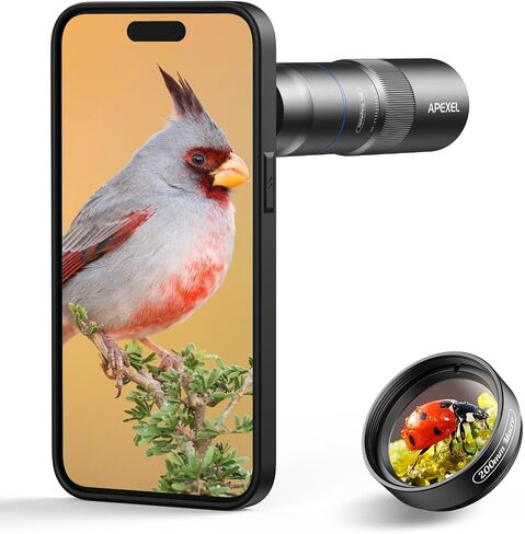 APEXEL 10X Tele-Macro Pro Dual Lens 2-in-1 Compatible with iPhone 15 Promax in Saudi Arabia