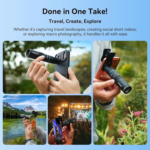 APEXEL 10X Tele-Macro Pro Dual Lens 2-in-1 Compatible with iPhone 15 Promax in Saudi Arabia