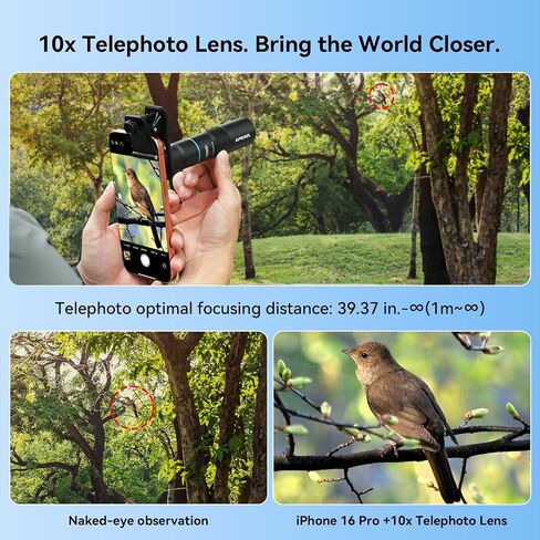 APEXEL 10X Tele-Macro Pro Dual Lens 2-in-1 Compatible with iPhone 15 Promax in Saudi Arabia