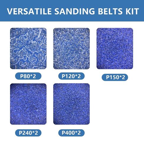 2" x 72" Zirconia Sanding Belts, 10Pcs 2 Each of 80/120/150/240/400 Assorted Grits Belt Sander Paper, Abrasive Sanding Belts for Belt Sander, Metal Polishing, Derusting, Woodworking in Saudi Arabia