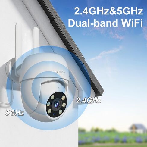 WiFi Security Camera Outdoor Wired, Camera for Home Security(4 Cams) | 2.4/5GHz WiFi, Auto Tracking, Color Night Vision, Motion Detection, 2-Way Audio, 24/7 Recording, Work with Alexa/Google Home in Saudi Arabia