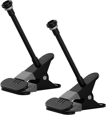 Universal No-Drill Camera Clip Mount for Ring, Blink, Eufy, Google Nest, Wyze & Arlo Cameras, 40cm Adjustable Gooseneck Clamp Stand for Indoor Outdoor Security Cameras (1 Pack, Black) in Saudi Arabia