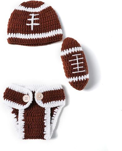 Newborn Photography Outfits Crochet Knitted Football Player Outfit in Saudi Arabia