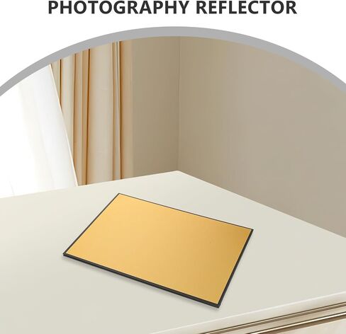 BESPORTBLE A4 Gold Photography Reflector Board Lightweight Portable Light Bounce Panel for Studio Still Life and Portrait Photo Lighting in Kuwait