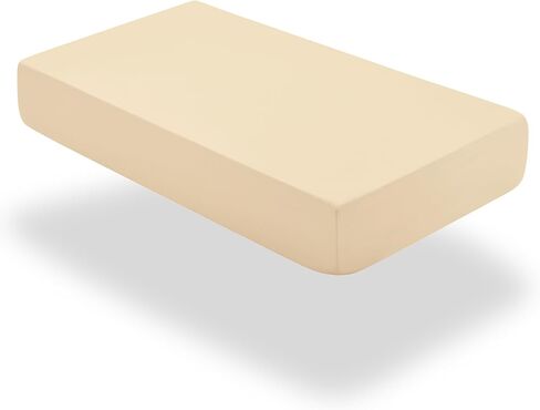 SiinvdaBZX 1 Pcs Baby Fitted Crib Sheets for Boys Girls, Soft Viscose Derived from Bamboo Crib Sheet Crib Mattress Sheets for Standard Crib and Toddler Mattress (Beige, 52"x28") in Saudi Arabia