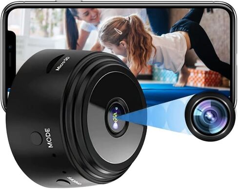 Spy Hidden Camera with Audio/Video. 1080P HD WiFi Camera - Mini Nanny Cam with Night Vision & Motion Detection - Wireless Cameras for Home, Car, Baby & Pet Monitoring-A9 in Kuwait